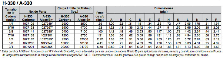 Ganchos de Traba H-330 / A-330